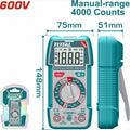 MUTÍMETRO DIGITAL 600V 4000 CONTEOS RMS INDUSTRIAL TOTAL