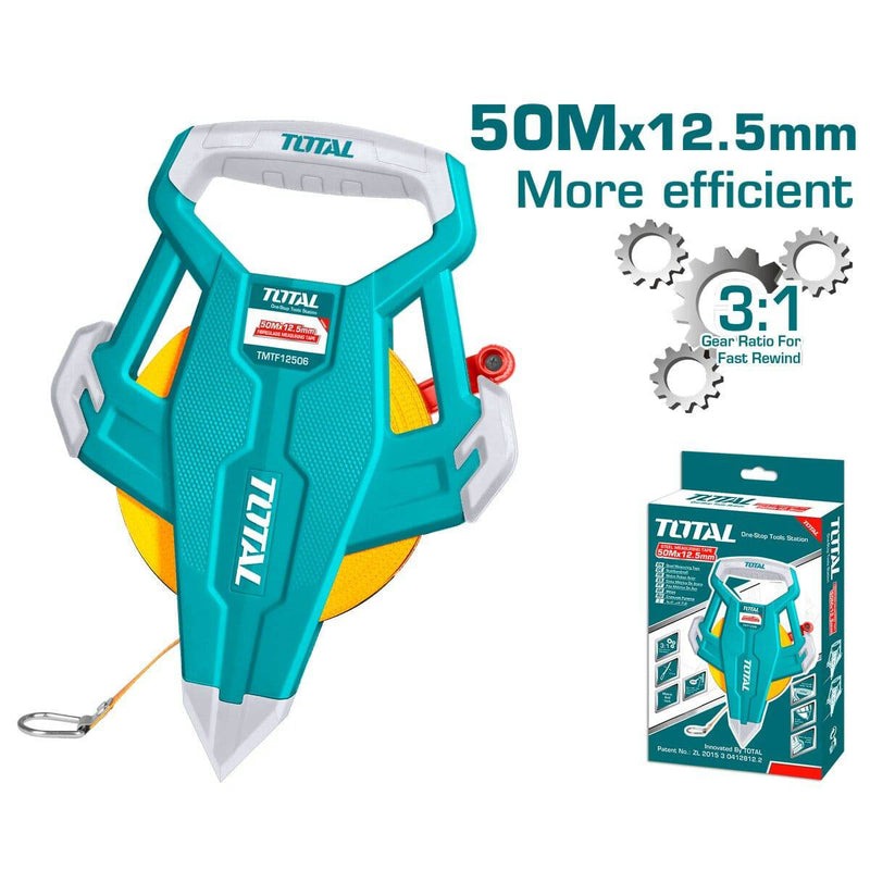 DECAMETRO 50MTS  INDUSTRIAL FIBRA DE VIDRIO MANGO ERGONOMICO TOTAL