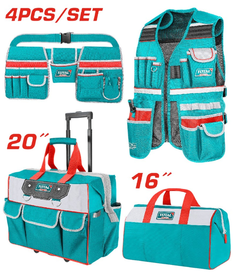 JUEGO DE PORTA HERRAMIENTA X 4 PZS SUPER TOTAL (TOS230910)