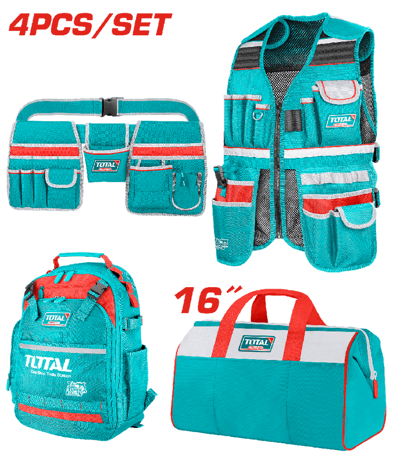 JUEGO DE PORTA HERRAMIENTA X 4 PZS SUPER TOTAL (TOS230912)