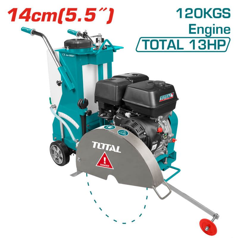 CORTADORA ASFALTO/CONCRETO GASOLINA 16? 13HP CAP TANQUE 2,8L SUPER TOTAL (TP1016-2)