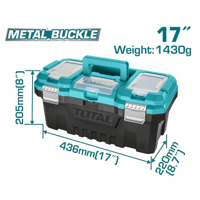 CAJA DE HERRAMIENTA (17") PLASTICA / CIERRE METALICO (TOTAL)