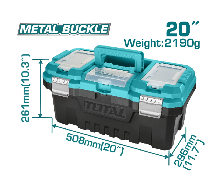 CAJA DE HERRAMIENTA (20") PLASTICA / CIERRE METALICO (TOTAL)