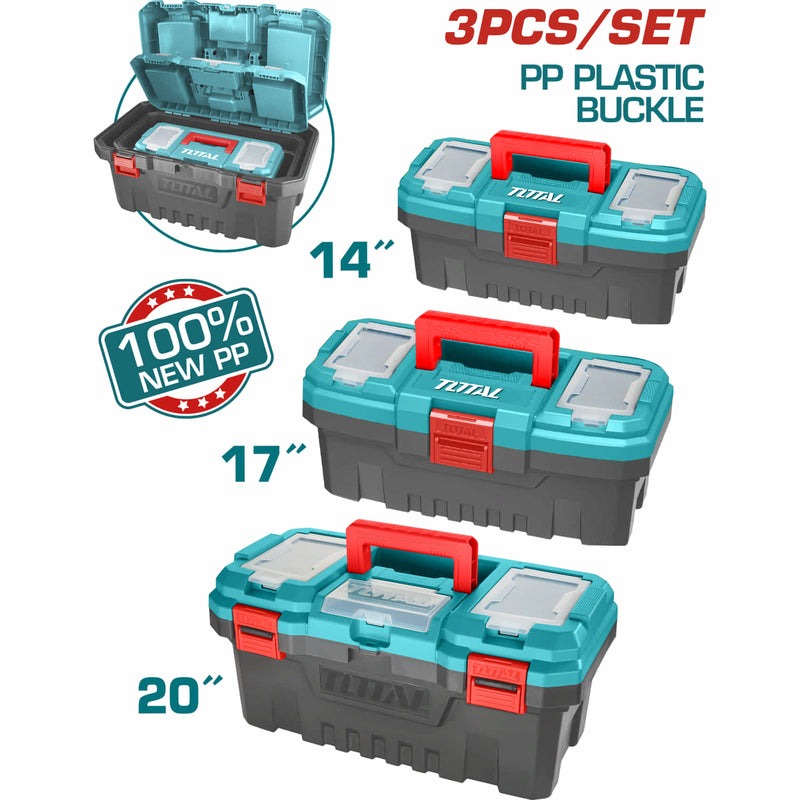 SET DE 3 CAJA HERRAMIENTA 14", 17" y 20" TOTAL