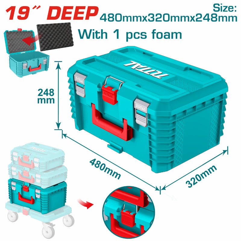 CAJA DE HERRAMIENTAS 19" APILABLE SUPER TOTAL (TPBXS103)