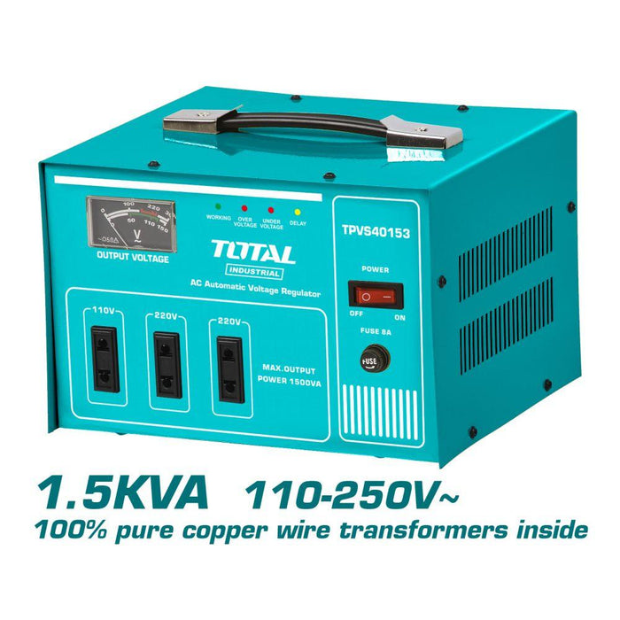 REGULADOR AUTOMÁTICO DE VOLTAJE AC 1,5KVA (TOTAL)