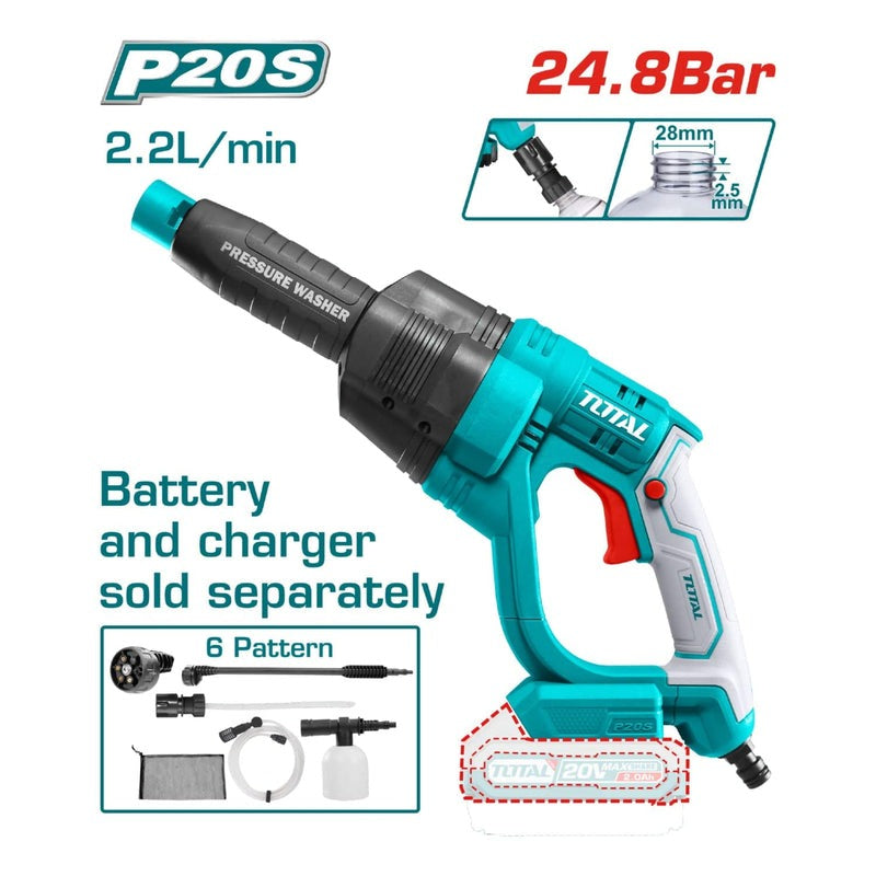 HIDROLAVADORA 20V (NO INCLUYE BATERIA NI CARGADOR)  (TOTAL)