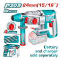 TALADRO ROTOMARTILLO 15/16" 20V 2.4 JULES SDS PLUS INCLUYE ACCESORIOS BATERIA Y CARGADOR SE VENDEN POR SEPARADO (TRHLI20248)