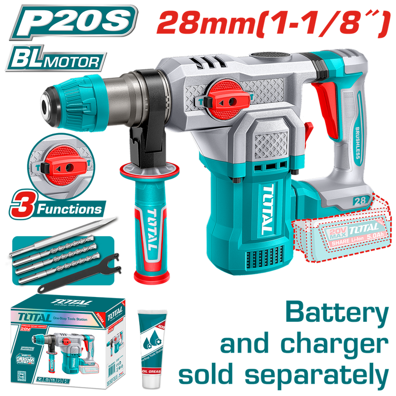 TALADRO ROTOMARTILLO SDS PLUS  4.5 JULES INCLYE ACCESORIOS (TRHLI20286)