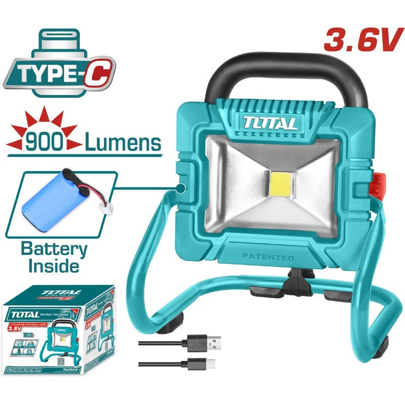 REFLECTOR RECARGABLE 3,7V 900 LUMENES  SUPER TOTAL (TRLF4415)