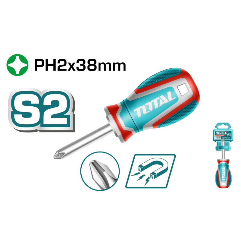 DESTORNILLADOR 1/4X1 1/2" PUÑO (+) PUNTA IMANTADA INDUSTRIAL SUPER TOTAL