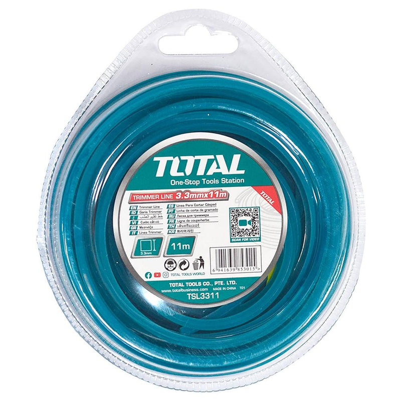 NYLON GUADAÑADORA CUADRADO 3,3MM X 11M TOTAL