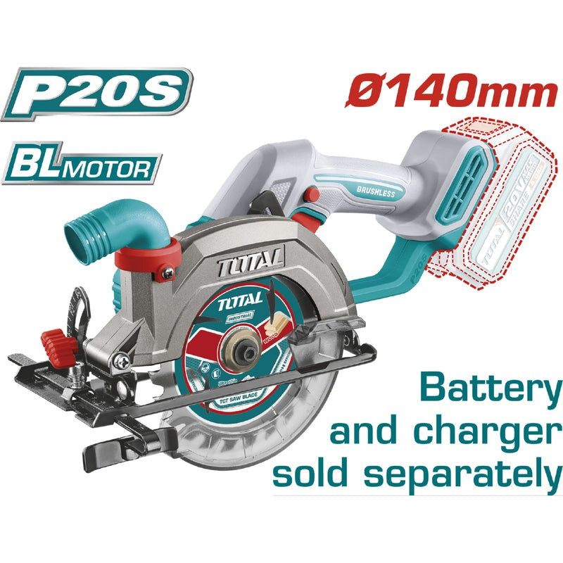 SIERRA CIRCULAR INALAMBRICA 5-1/2", BATERIA Y CARGADOR NO INCLUIDOS
