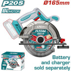 SIERRA CIRCULAR INALAMBRICA 20V 6-1/2" BATERIA Y CARGADOR NO INCLUIDO INDUSTRIAL SUPER TOTAL