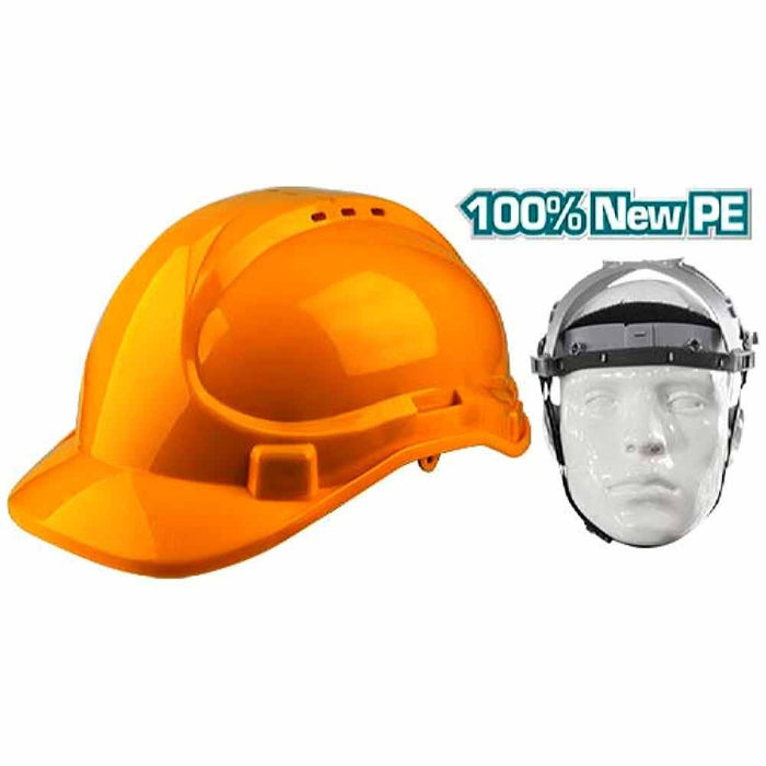 CASCO DE SEGURIDAD NARANJA 4 PUNTOS DE SUSPENSION (TOTAL)