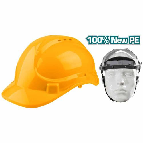 CASCO DE SEGURIDAD AMARILLO 4 PUNTOS DE SUSPENSION (TOTAL)