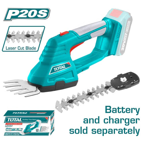 CORTASETOS INALAMBRICO 20V 1200 RPM BATERIA Y CARGADOR NO INCLUIDO TOTAL (TSTLI2001)