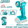 LINTERNA INALAMBRICA 270 LUMENES 20V INDUSTRIAL BATERIA Y CARGADOR NO INCLUIDO SUPER TOTAL