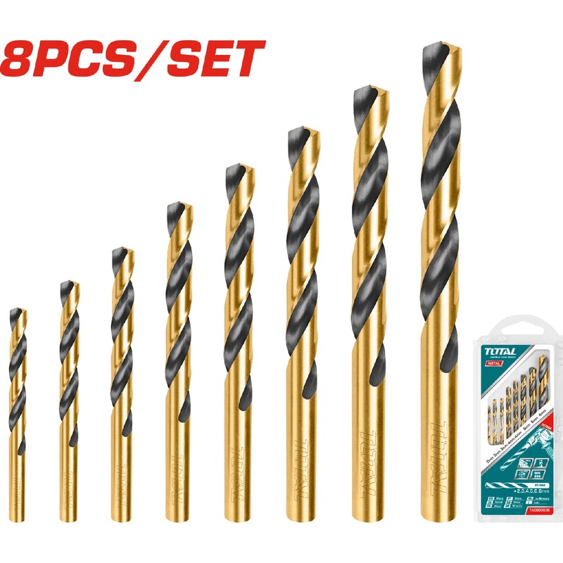 JUEGO DE BROCAS HSS SUPER SELECT X 8PZS (TOTAL)