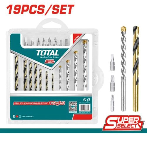 JUEGO DE BROCAS PARA LAMINA Y CONCRETO X 19PZS / SUPER SELECT  (TOTAL)