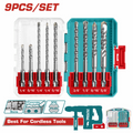 JUEGO DE BROCAS X 9 PZS PARA MURO,  CON VASTAGO EXAGONAL SDS PLUS  INDUSTRIAL SUPER TOTAL (UTACSDL30906)