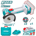 MINI PULIDORA 3" INALAMBRICA 20V INCLUYE 3 DISCOS + 1 BATERIA 2.0AH Y CARGADOR INDUSTRIAL SUPER TOTAL (UTAGLI207625)