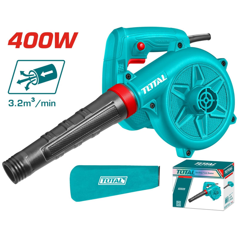 SOPLADORA 400W 120V MÁXIMA CAPACIDAD DE SOPLADO: 0-3.5M3/MIN INDUSTRIAL TOTAL  (UTB4066)