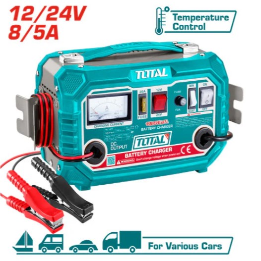 CARGADOR DE BATERIA PARA CARRO (12V - 24V) 110V (TOTAL)