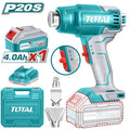 PISTOLA CALOR 20V + 1 BATERIA 4,0AH+ CARGADOR (INCLUYE 3 BOQUILLAS) (TOTAL)