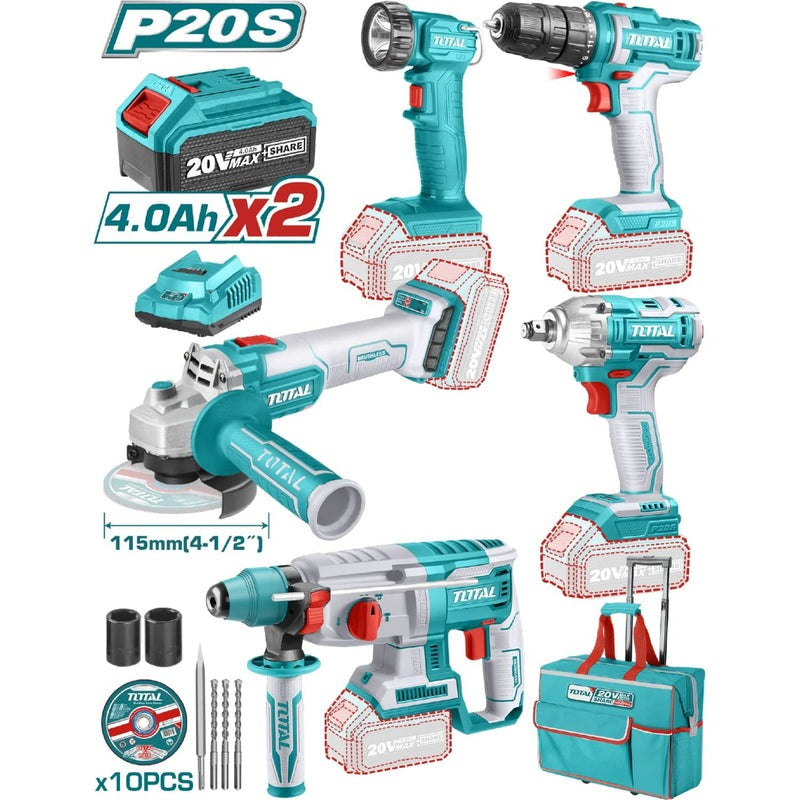 KIT DE HERRAMIENTA A 20V TOTAL