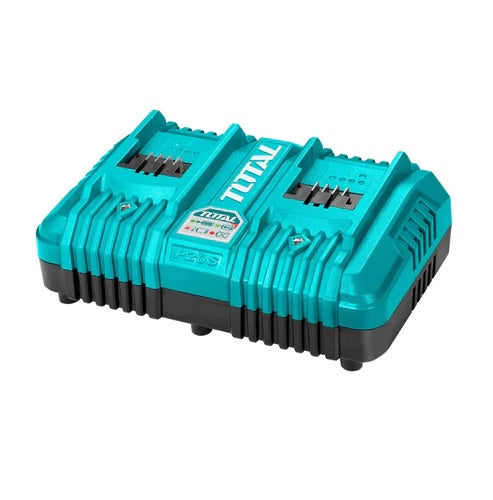 CARGADOR DOBLE PARA BATERIA 20V / INDUSTRIAL (TOTAL)