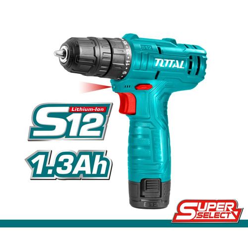 TALADRO 12V (3/8") + 1 BATERIA LARGA 1,5AH SIN PERCUTOR / SUPER SELECT (TOTAL)