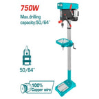TALADRO DE BANCO 50/64" 750W INDUSTRIAL 16 VELOCIDADES