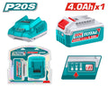 KIT DE 1 BATERIA 4.0AH + CARGADOR DE 20V INDUSTRIAL SUPER TOTAL (UTFBCPK1012)