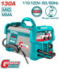 SOLDADOR INVERSOR DIGITAL 130A (MMA-MIG) 110-220V SUPER TOTAL (UTFC13018)