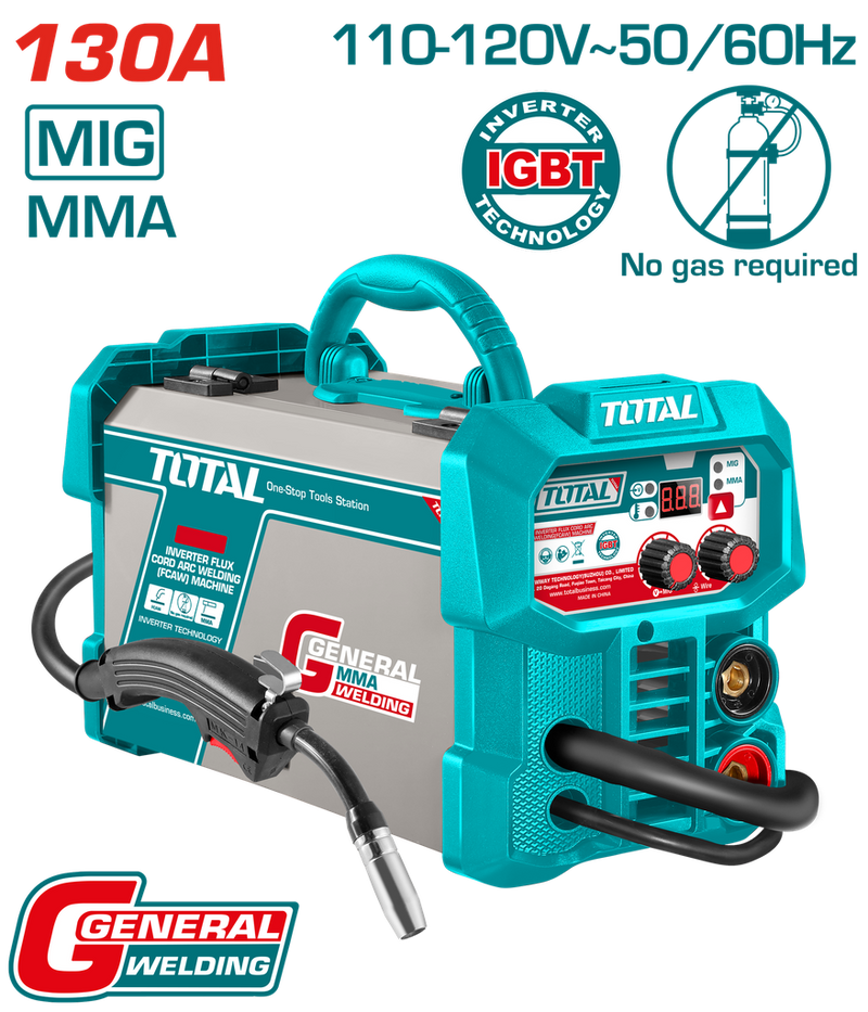 SOLDADOR INVERSOR DIGITAL 130A (MMA-MIG) 110-220V SUPER TOTAL (UTFC13018)