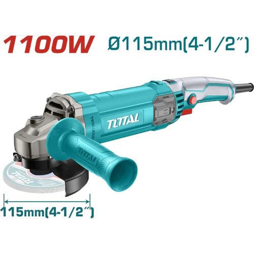 PULIDORA 1100W (4-1/2") INCLUYE MANGO AUXILIAR INDUSTRIAL (TOTAL)