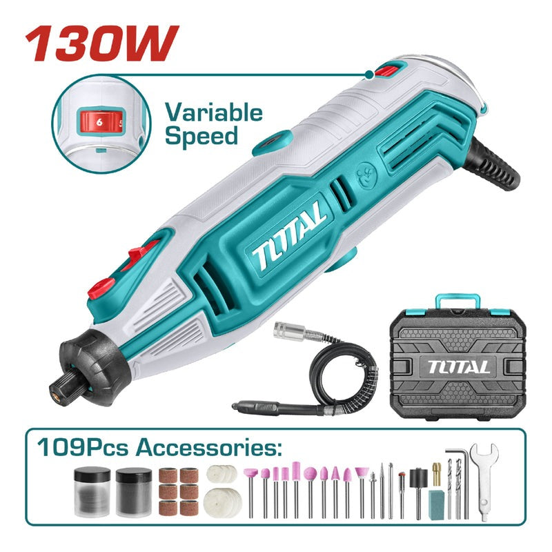 MOTOTOOL 130W (1/8") MANGO ENCAUCHETADO X 109PZS (TOTAL)