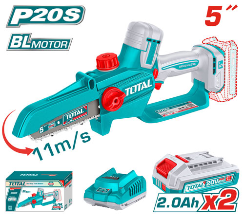 SIERRA MINI INALAMBRICA 5"  20V INDUSTRIAL INCLUYE 2  BATERIA 2.0AH  Y CARGADOR  TOTAL (UTGSLI20562)