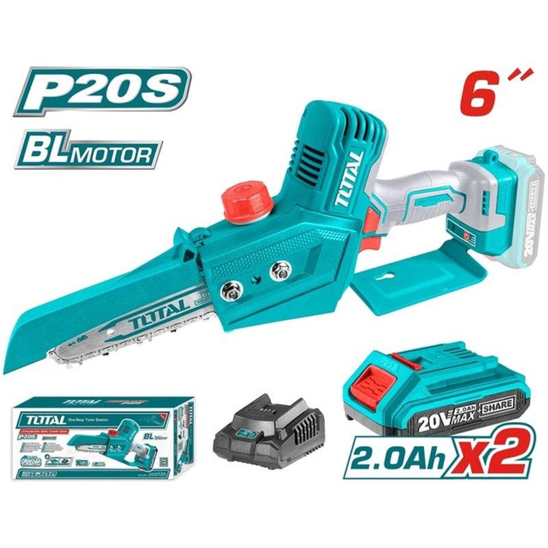 SIERRA MINI INALAMBRICA DE 6 20V INCLUYE DOS BATERIAS Y CARGADOR TOTAL