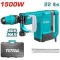 DEMOLEDOR SDS MAX 1500W 25JOULES CAJA PLASTICA INDUSTRIAL TOTAL