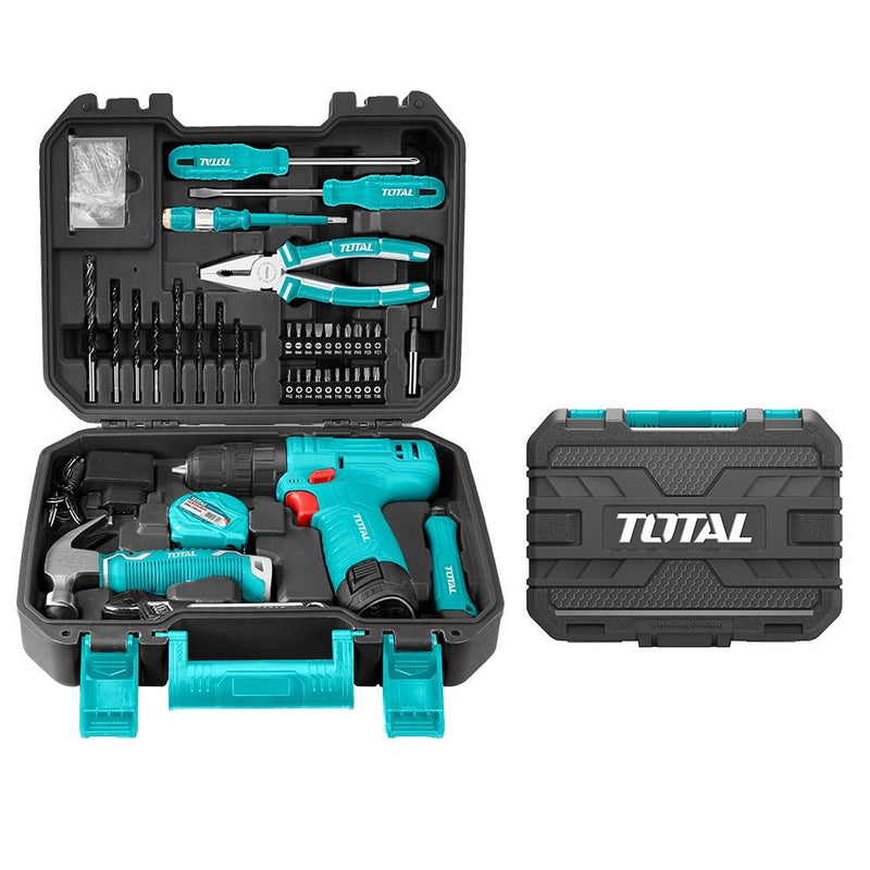 TALADRO INALAMBRICO 3/8 12V CON ESTUCHE PLASTICO INCLUYE 81PZS SUPER SELECT TOTAL (UTHKTHP10812)