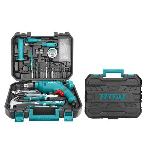 JUEGO 110 HERRAMIENTAS + TALADRO 550W  (1/2") (TOTAL)