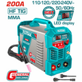 SOLDADOR INVERSOR DIGITAL 200A (MMA-HF TIG) 110-220V INDUSTRIAL SUPER TOTAL (UTIG20058)