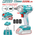 LLAVE DE IMPACTO Y ATORNILLADOR 20V (1/2") + 2 BATERIAS 2.0AH / (TOTAL)