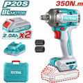 PISTOLA IMPACTO 1/2" 20V 350NM + 2 BAT. Y CARGADOR + 2 COPAS 19-21MM