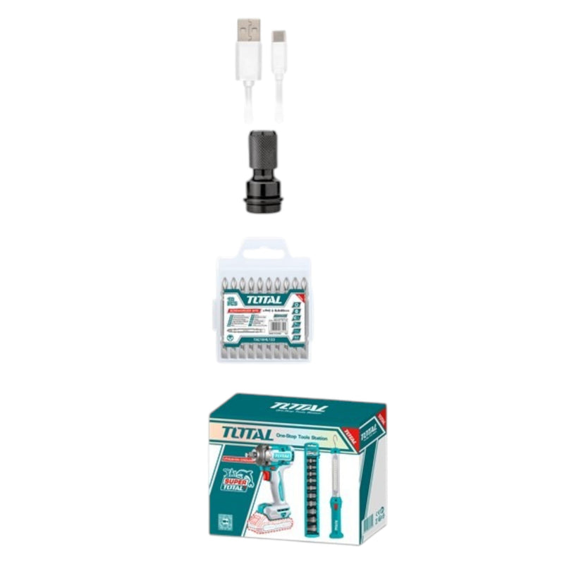 PISTOLA IMPACTO INALAMBRICA 1/2 20V 400 NM INCLUYE 2 BAT 1 CARGADOR 1 LAMP COPAS