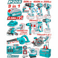 SUPER COMBO 9 EN 1 HERRAMIENTAS 20V+2 BATERIAS 4AH (UTOSLI250381)