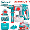 TALADRO ROTOMARTILLO 7/8" 20V SDS PLUS 2.0 JULES INCLUYE 2 BATERIA 4.0AH,1 CARGADOR Y 4 ACCESORIOS INDUSTRIAL SUPER TOTAL