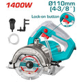 SIERRA CIRCULAR 4-3/8" 110V-1400W INCLUYE UN DISCO DE CORTE (CORTE DE MARMOL Y BALDOSA) INDUSTRIAL TOTAL